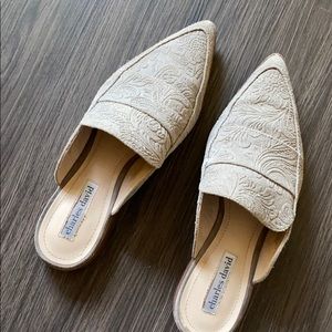 Charles David Jacquard Print Mules